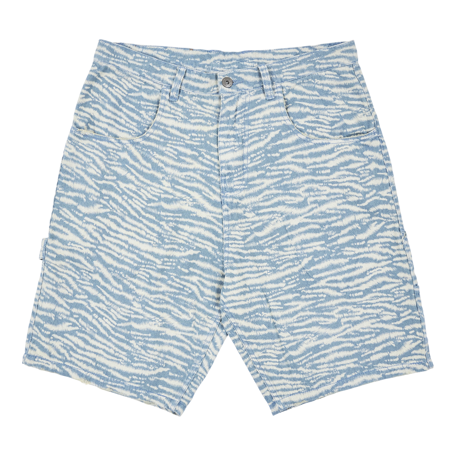 Pinstripe sales denim shorts