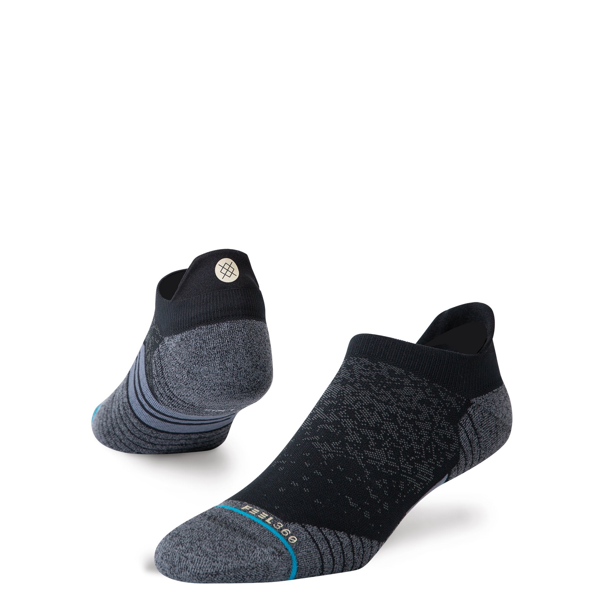 INSTANCE SOCKS BLACK M RUN TAB ST SOCK