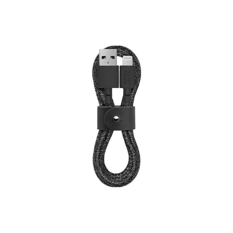 BELT CABLE 1.2M (USB-A TO LIGHTNING) - BLACK/COSMOS