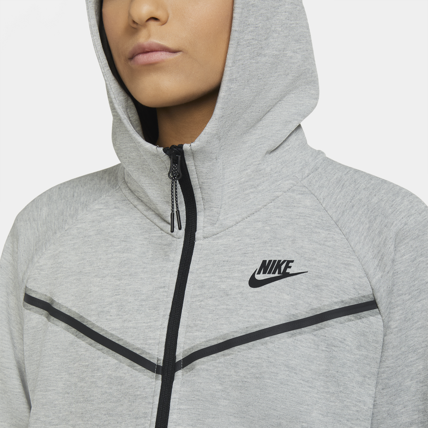 Nike W NSW Gym VNTG Hoodie Fz Fleece Women Grey - S - Sweaters Sweater 