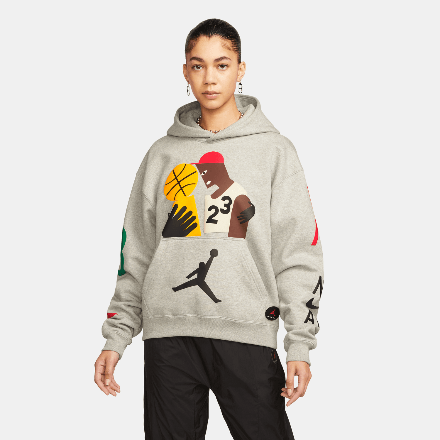 JORDAN X NINA CHANEL ABNEY HOODIE DARK HEATHER GREY DO4158 063 I