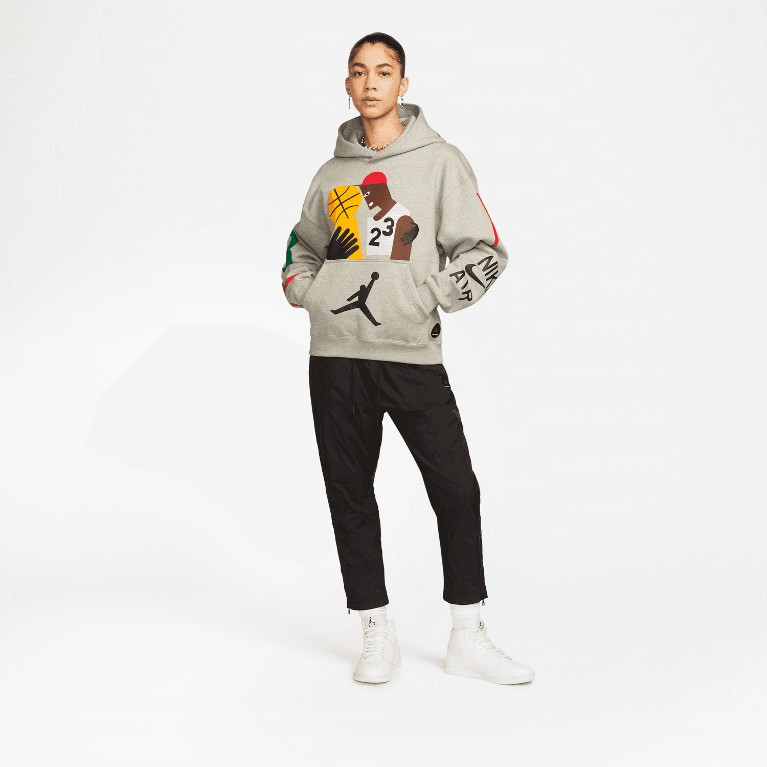 JORDAN X NINA CHANEL ABNEY HOODIE DARK HEATHER GREY DO4158 063 I