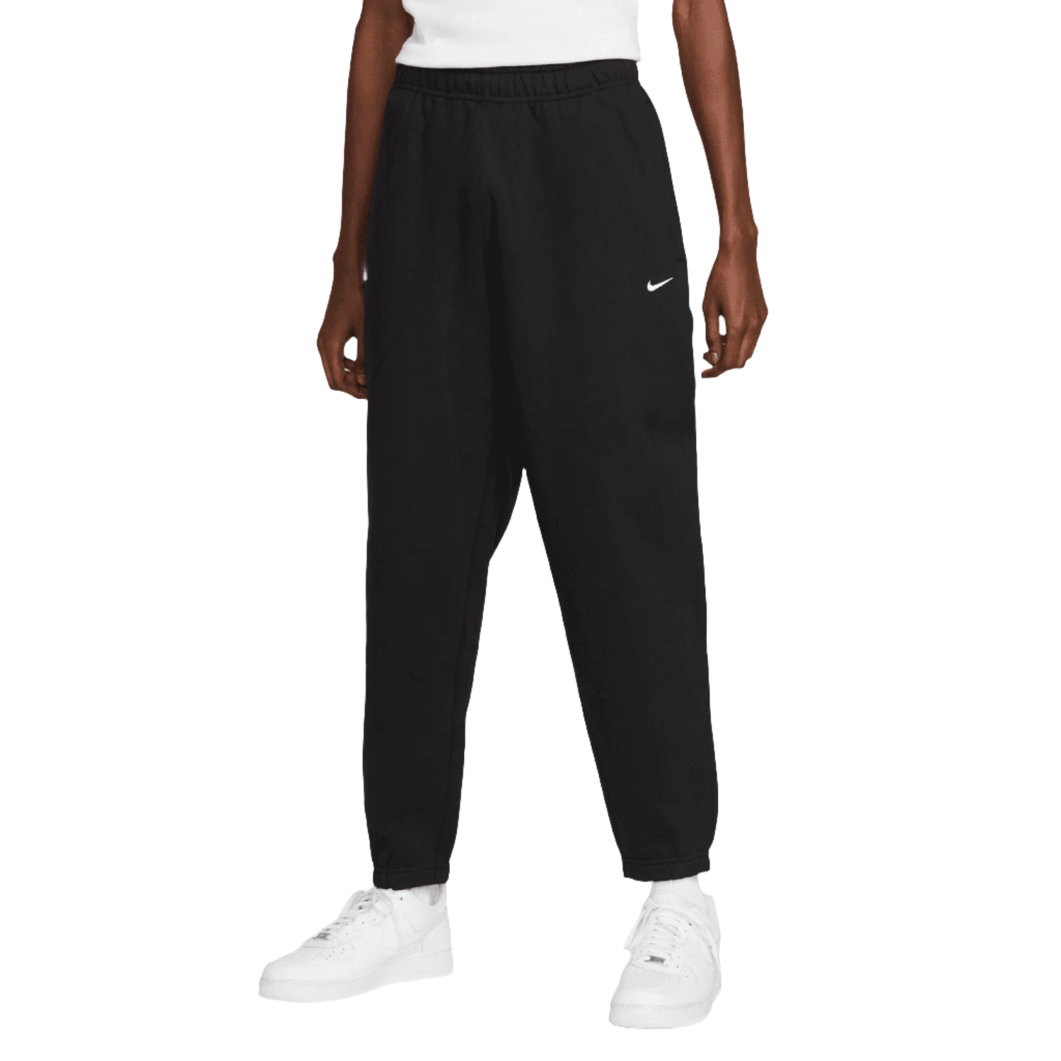 Nike Solo Swoosh Fleece Pants Black White