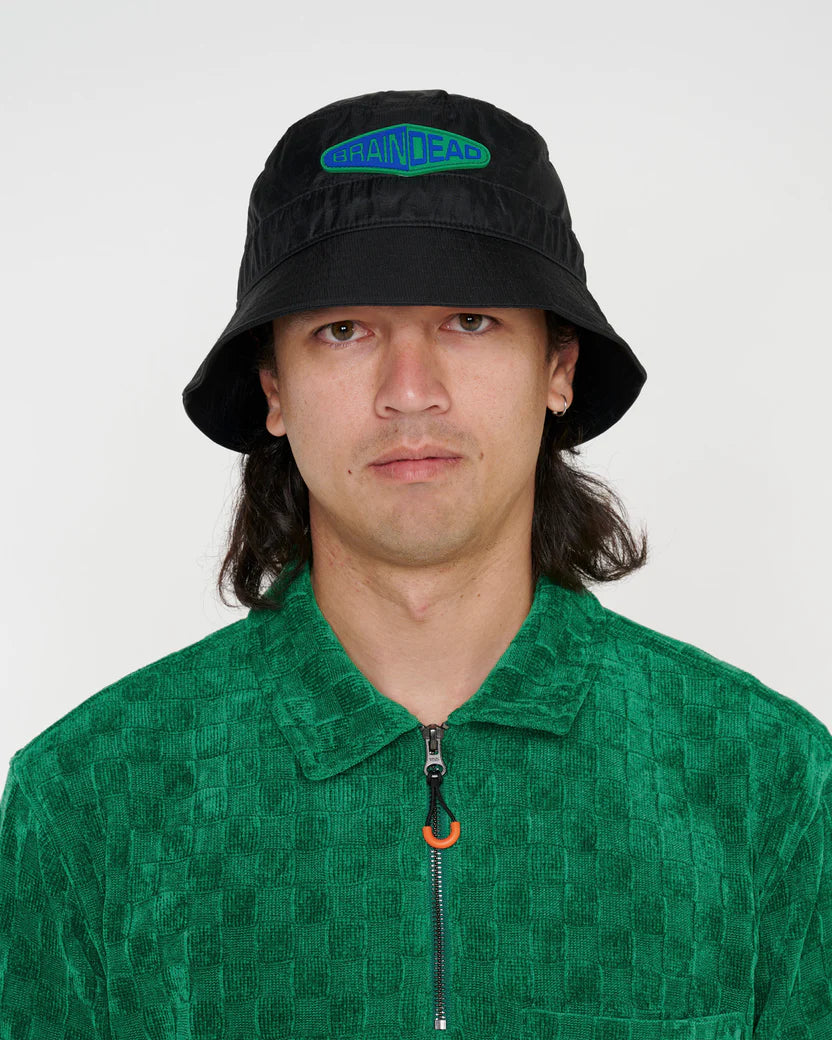 FISHEYE CINCH BUCKET HAT - BLACK