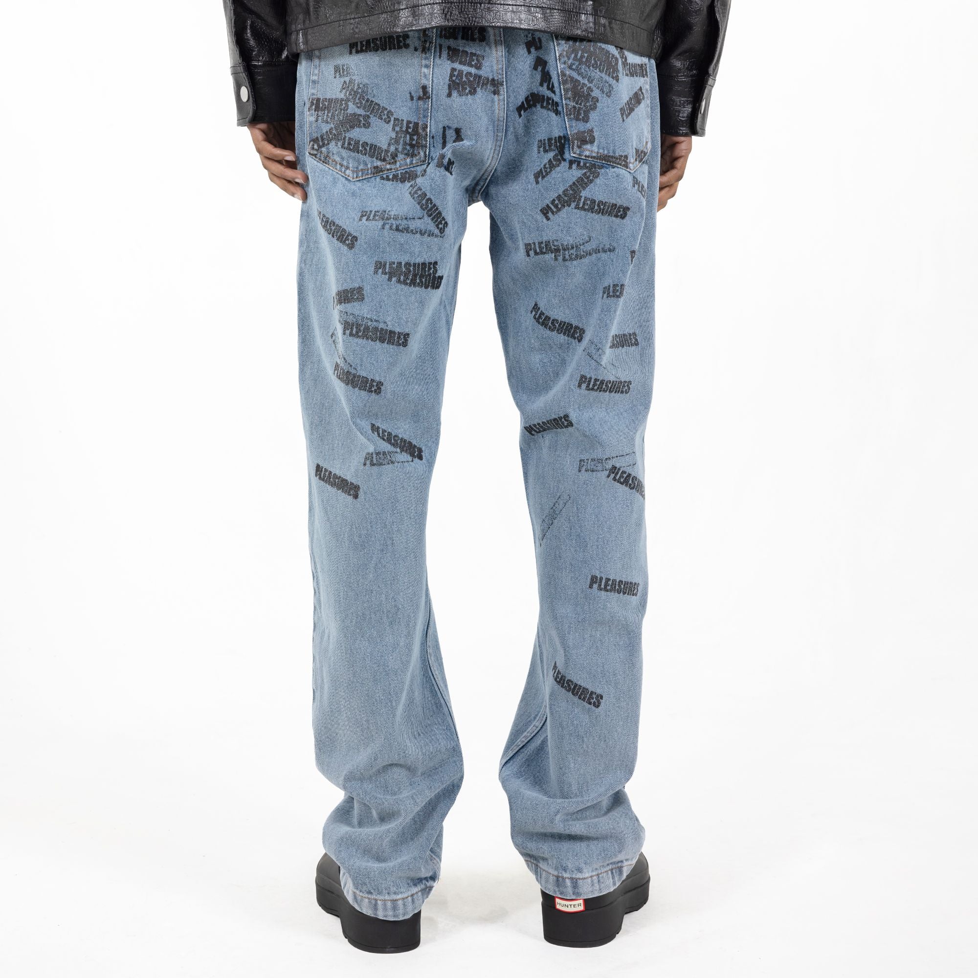 Pleasures Special Printed Denim Pants Blue