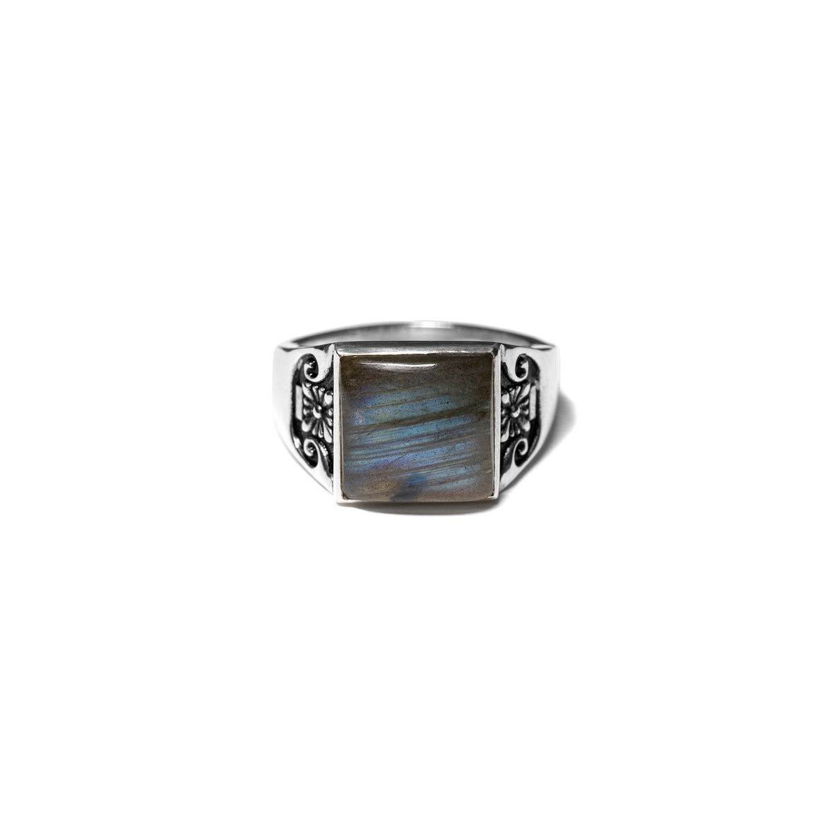 MAPLE JEWELERY COLLEGIATE RING (SILVER/LABRADORITE)