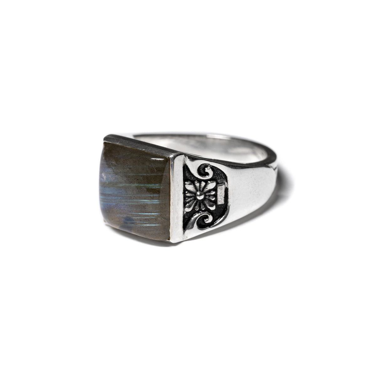 MAPLE JEWELERY COLLEGIATE RING (SILVER/LABRADORITE)