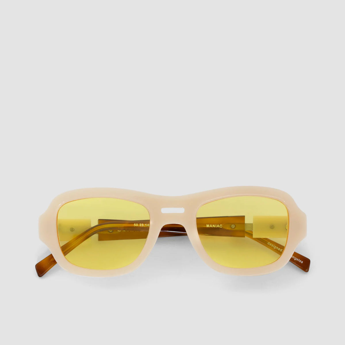 MANIAC SUNGLASSES - CREAM & YELLOW TINT
