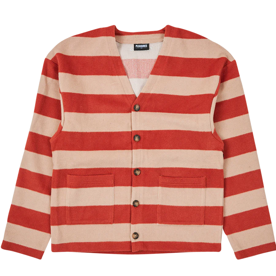 TYPO CARDIGAN - PEACH | PLEASURES - Momentum Clothing