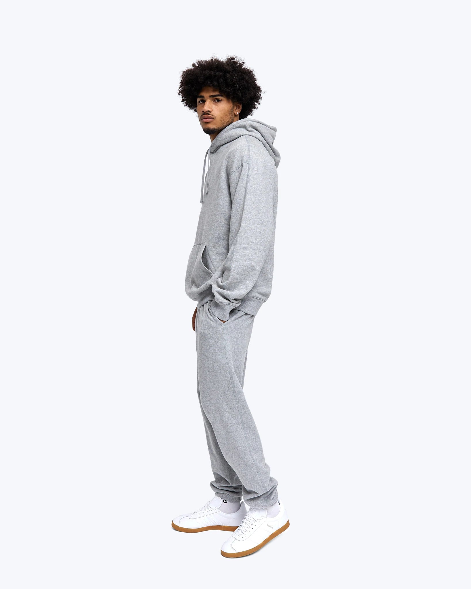 MIDWEIGHT TERRY RELAXED HOODIE - HEATHER GREY I REIGNING CHAMP