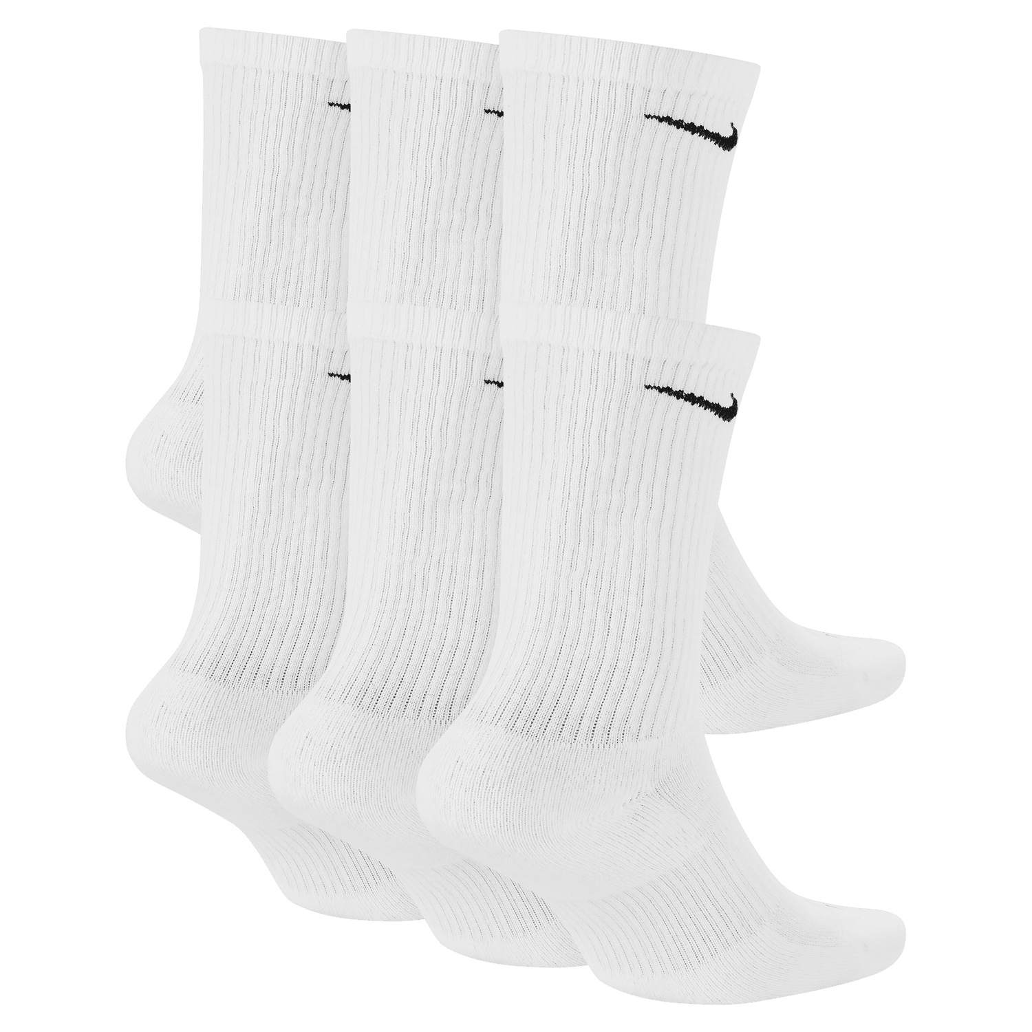 Nike Everyday Plus Cushioned Crew Socks 6 Pairs White