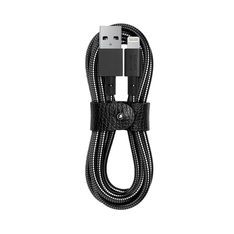 NATIVE UNION ACCESSORIES BLK O/S NATIVE UNION COIL CABLE - LIGHTNING