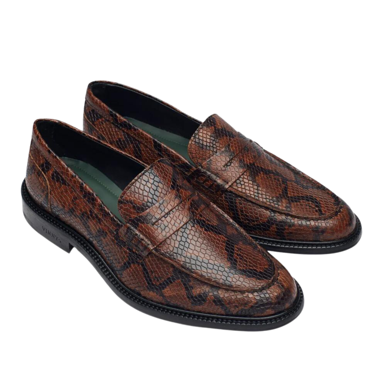 TOWNEE PENNY LOAFER - BROWN PYTHON I VINNY'S - Momentum Clothing